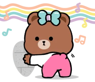 ⭐ 곰, 귀여운, 만화, 카와이, 동물, 스티커 telegram sticker
