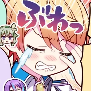 😭 ぶわっ anime, crying, sad, cute, manga telegram sticker