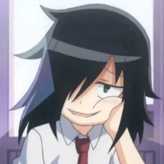 🖤 Tomoko Kuroki WataMote anime, manga, character, WataMote, Tomoko Kuroki telegram sticker