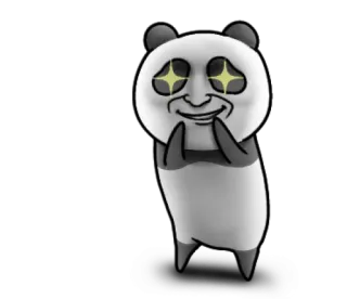 ✨ Panda, Zwierzę, Urocze, Kreskówka, Śmieszne, Meme telegram sticker