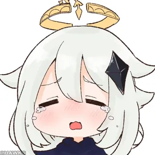 💠 Paimon Genshin Impact Paimon, Genshin Impact, anime, menangis, imut, kawaii, makanan darurat whatsapp sticker