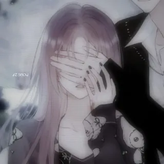 🍁 v2 snow Anime, Manga, Cặp đôi, Nghệ thuật, Vẽ, Thẩm mỹ telegram sticker
