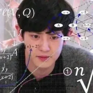 🧐 Fe(V, Q) x+2) confused, thinking, mathematics, expressions, equations, calculation telegram sticker