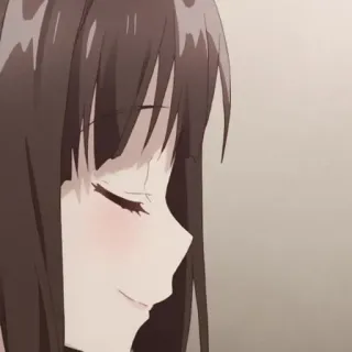 😌 anime girl, sad, crying, emotional, manga, portrait telegram sticker