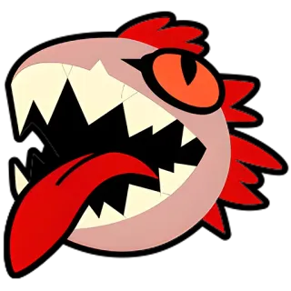 😝 monster, creature, cartoon, scary, spooky telegram sticker