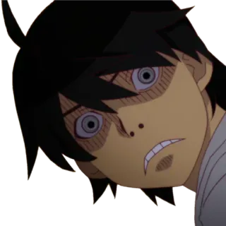 🍙 Anime, Personagem, Expressão, Chocado, Monogatari telegram sticker