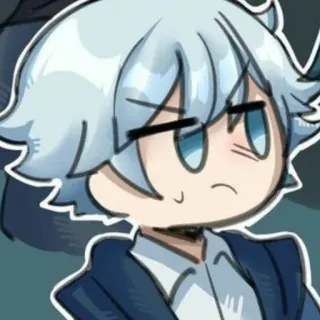 😑 anime, cartoon, character, boy, art telegram sticker