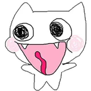 😃 gato, desenho animado, criatura, monstro, fofo, ilustração telegram sticker