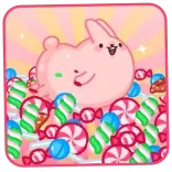 🍭 candy, sweets, bunny, cute, pink, lollipop, cartoon telegram sticker