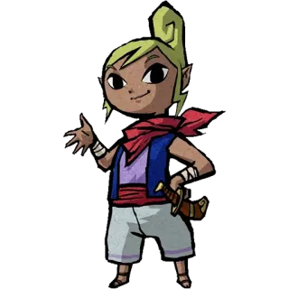 👩‍🦳 Link The Legend of Zelda toon link, legend of zelda, wind waker, nintendo, videogioco, personaggio telegram sticker
