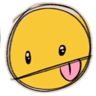 🤨 emoji, face, yellow, tongue, silly, cartoon whatsapp sticker