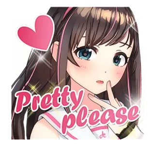 🦁 Pretty please cute, anime, girl, pretty, request telegram sticker