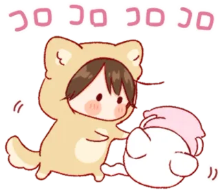 🎭 コロコロ fofo, anime, kawaii, desenho animado whatsapp sticker