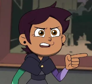 🔮 Luz Noceda The Owl House Dessin animé, Personnage, Animé, Montrer du doigt, Disney, Luz à Osville telegram sticker