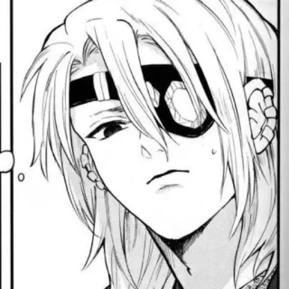 🪄 Manga, Anime, Personnage, Monochrome, Portrait whatsapp sticker