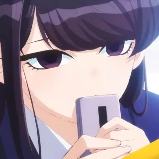 🙂 Komi Shouko Komi Can't Communicate animé, manga, Komi, mignon, timide, lycéenne whatsapp sticker