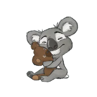 ❤ koala, teddy bear, cute, animal, cartoon telegram sticker