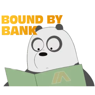 😷 BANK Панда, Банк, Мультфильм, Стикер, Деньги, Финансы telegram sticker