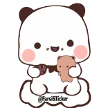 🍰 @FarsiSticker милый, медведь, животное, стикер, мультфильм whatsapp sticker