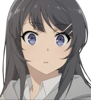 😮 anime, girl, cute, cartoon, character, portrait telegram sticker
