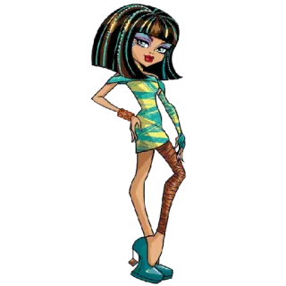 😎 Cleo de Nile Monster High monster high, cleo de nile, cartoon, character, egyptian, mummy telegram sticker