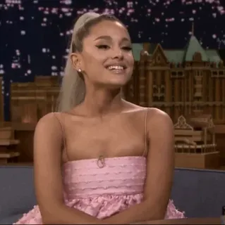 🌙 Ariana Grande singer, celebrity, woman, portrait, smile telegram sticker