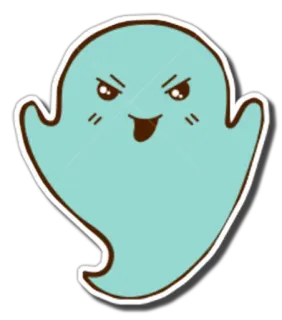 👻 鬼, 贴纸, 卡通, 恐怖, 可爱, 万圣节 telegram sticker