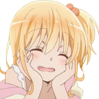 😍 anime, cartone animato, ragazza, sorridente, carina, felice telegram sticker