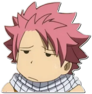 😑 Natsu Dragneel Fairy Tail anime, fairy tail, natsu dragneel, sticker, manga, cartoon, character telegram sticker