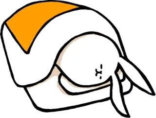 🐰 conejo, durmiendo, lindo, animal, pegatina, conejo telegram sticker