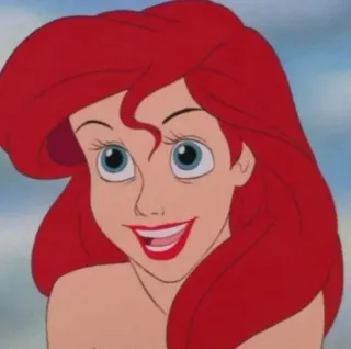 🤩 Ariel The Little Mermaid แอเรียล, ดิสนีย์, เงือกน้อยผจญภัย, การ์ตูน, เจ้าหญิง telegram sticker