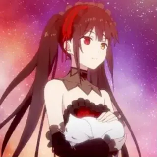 🐈 Kurumi Tokisaki Date A Live อนิเมะ, ผู้หญิง, Date A Live, Kurumi Tokisaki whatsapp sticker