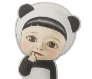 👻 孩子, 熊猫, 可爱, 插图, 贴纸, 卡哇伊, 动物, 肖像 telegram sticker