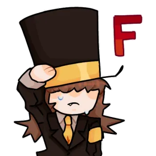😟 F Karakter, Topi, Sedih, Surat whatsapp sticker