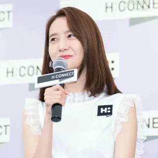 🏹 H:CONNECT mulher, microfone, atriz, cantora, coreana, celebridade whatsapp sticker