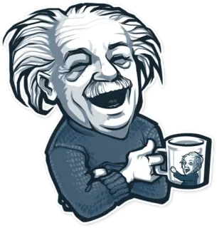 😂 Albert Einstein albert, einstein, scientifique, physique, humour telegram sticker