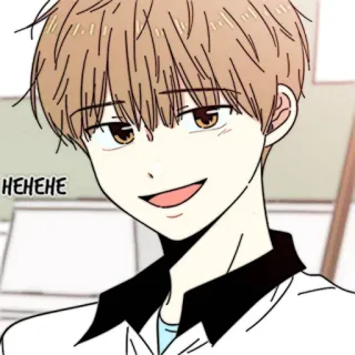 📜 HEHEHE Estilo anime, Chico, Sonrisa, Manga, Personaje, Arte telegram sticker