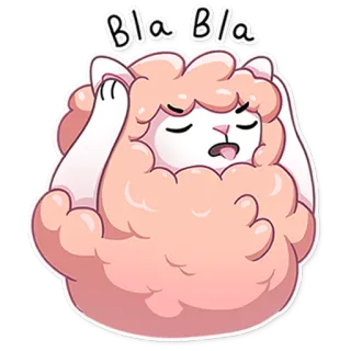 🙆 Bla Bla Lama, Tier, Cartoon, Niedlich, Erschöpft, Sprechend, Flauschig whatsapp sticker