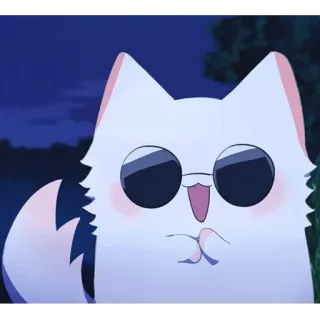 ❤️ cat, sunglasses, cartoon, animal, cute telegram sticker