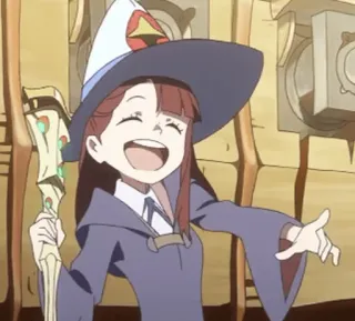 😂 Atsuko Kagari Little Witch Academia strega, anime, magia, scuola, Atsuko Kagari, Little Witch Academia telegram sticker