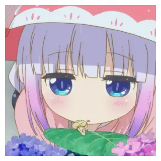 🗝 Kanna Kamui Miss Kobayashi's Dragon Maid animé, dragon, mignon, kawaii, manga telegram sticker