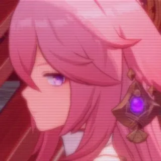 🌟 Yae Miko Genshin Impact Anime, Genshin Impact, Yae Miko, Personnage de jeu vidéo, Cheveux roses whatsapp sticker