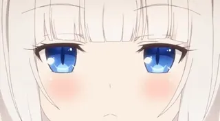 💗 Anime girl, Anime, Dễ thương, Cô gái, Mắt xanh, Tóc trắng telegram sticker