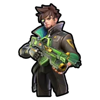 💩 Videospiel, Charakter, Waffe, Futuristisch, Science-Fiction telegram sticker