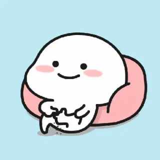 😗 Kartun, Lucu, Blob, Karakter, Duduk whatsapp sticker