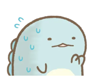 😰 Cartone animato, Carino, Dinosauro, Nervoso, Ansioso whatsapp sticker