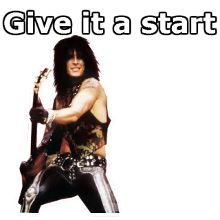 🏖 Give it a start Rock, Musique, Guitare, Années 80, Rockstar telegram sticker