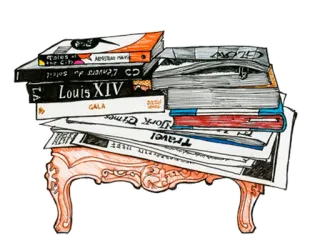 📚 Tales of the City, CD, Louis XIV, Gala, York Times, Travel books, magazines, stack, table, reading, literature, newspapers telegram sticker