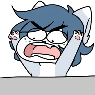 😡 cartone animato, animale, gatto, vintage, espressione telegram sticker