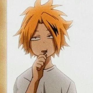 🥕 Denki Kaminari My Hero Academia Denki Kaminari, My Hero Academia, Anime, Manga, Sticker telegram sticker